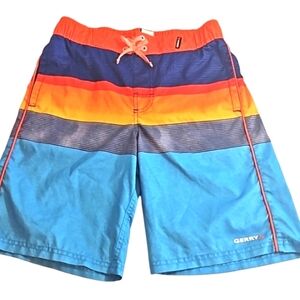 Gerry Swim Trunks Color Block Recycled Mens Large Summer Vacation Resorwear